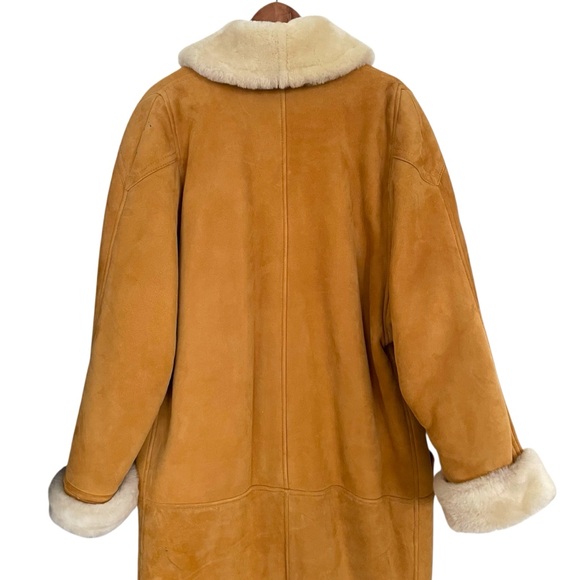 Vintage Overland Sheepskin Longline Coat Genuine Shearling Boho Western Winter - Picture 8 of 15